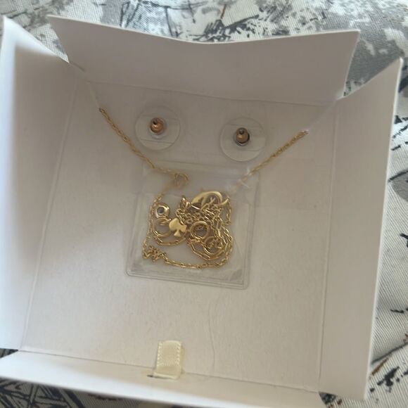 NWT  KATE SPADE heart pendant spade set pink - Picture 4 of 6